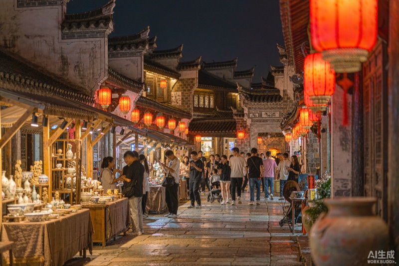 景德镇陶阳里历史街区夜市